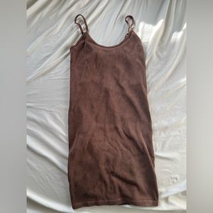 H&M Brown stretchy mini dress